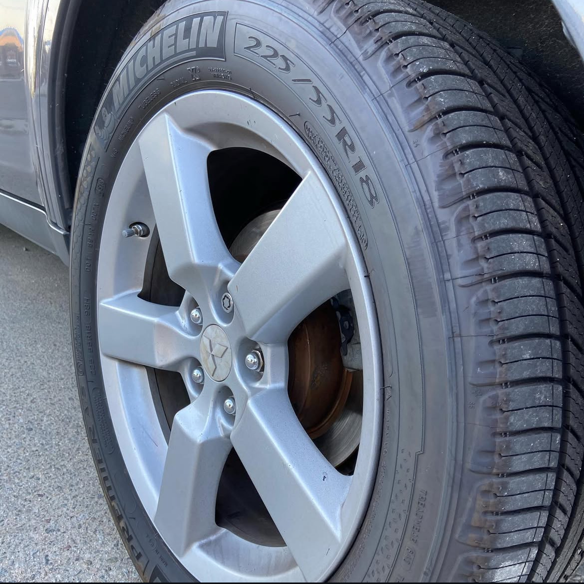 Dirty wheel before detailing